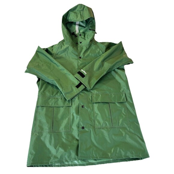 William Barry Other - Watershed 300 Series Waterproof Rain Suit Jacket L Pants Green Hooded USA Made
